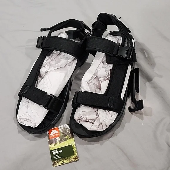 NWT men sandals size 13 black - Picture 1 of 9
